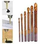 Kit 6 Brocas Espiral corte Lateral Madeira, Metal, Plástico