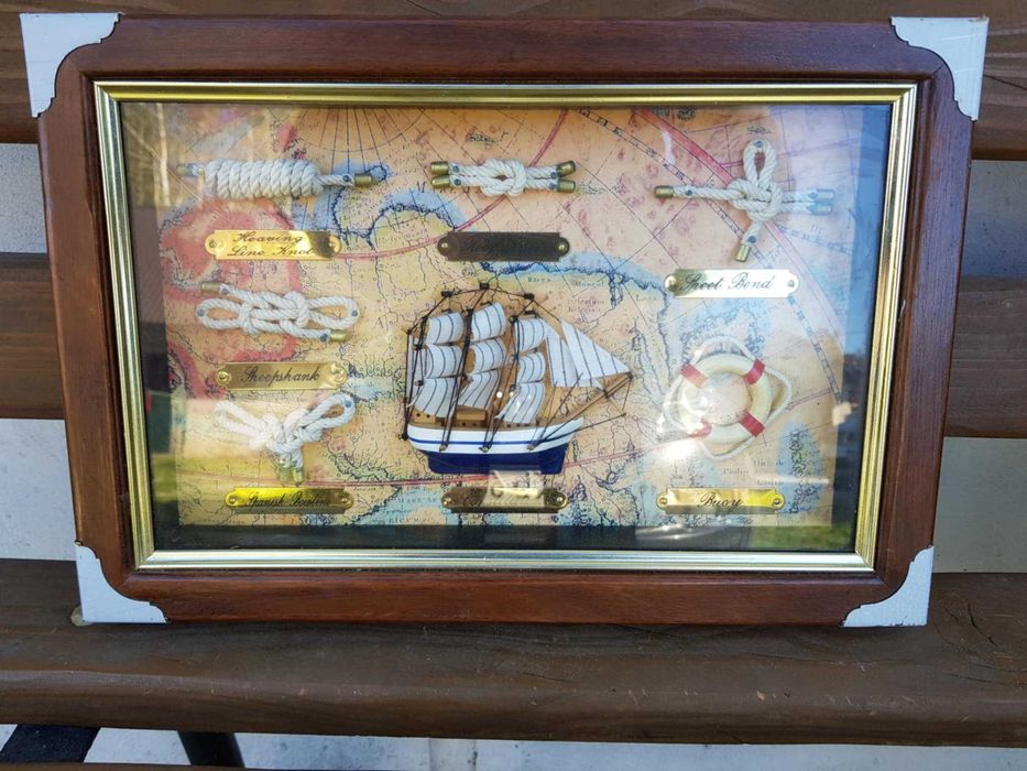 Węzły żeglarskie, tabela, gablota