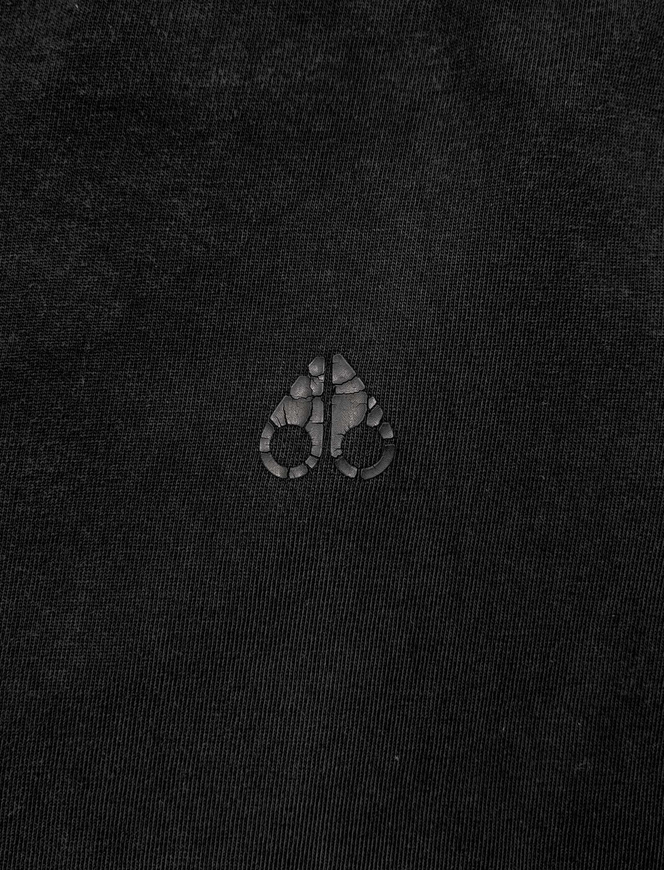 Czarny t-shirt Moose Knuckles Small Logo quiet luxury M