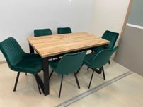 (620) Stół Iris rozkładany + 6 krzeseł, nowe, loft 2049 zł