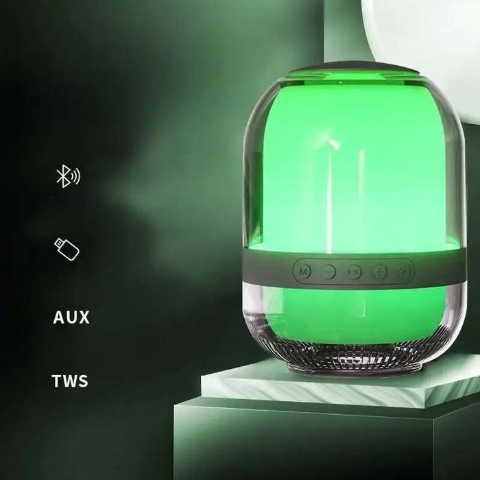 Якісна блютуз колонка нічник з Fm радіо та підсвіткою