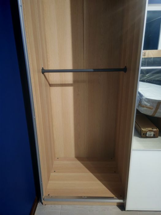 Szafa PAX biała z lustrem 150x58x236