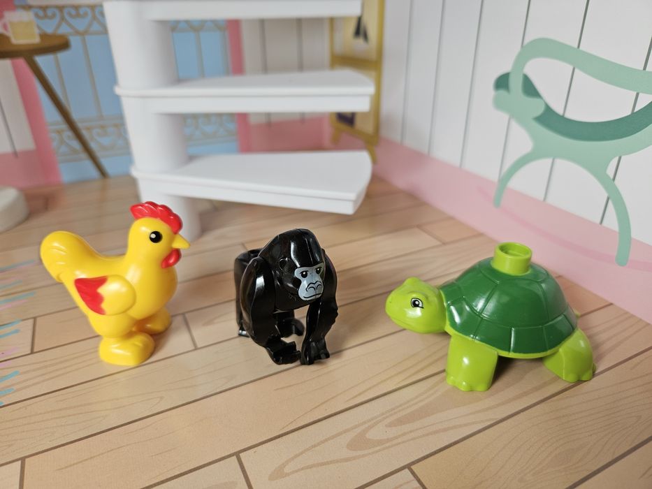 Figurki zwierzatka do lego duplo Goryl Kura zolw