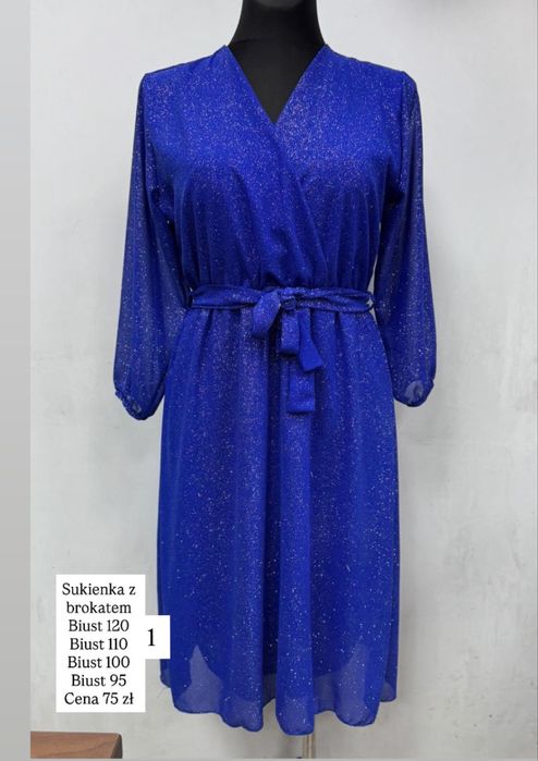 Sukienka z brokatem biust 95