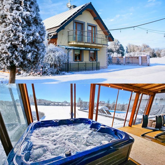 Willa&Spa na Mazurach |  basen, jacuzzi, sauna. 10–12 os. wynajem Dom