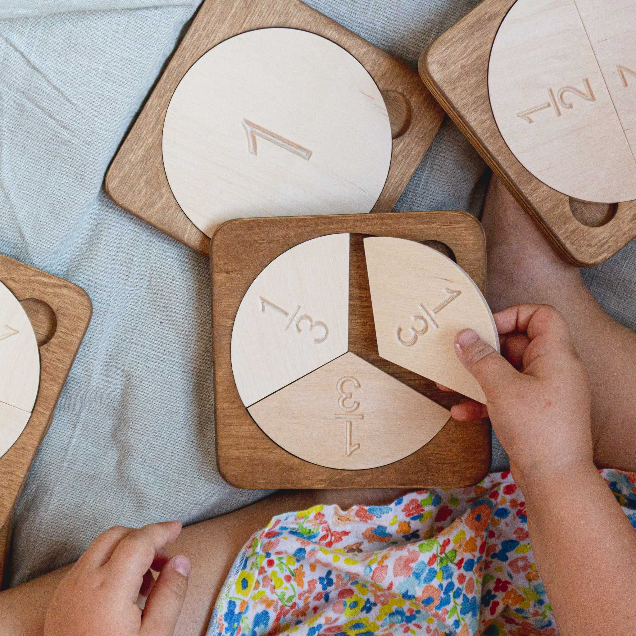 Układanka edukacyjna Montessori Puzzle Ułamki