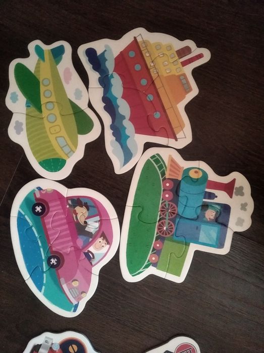 Puzzle dla dzieci, dla dwulatka Świnka Peppa Pociągi