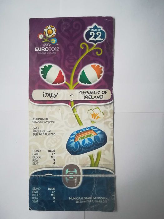 Bilet Włochy-Irlandia 2012