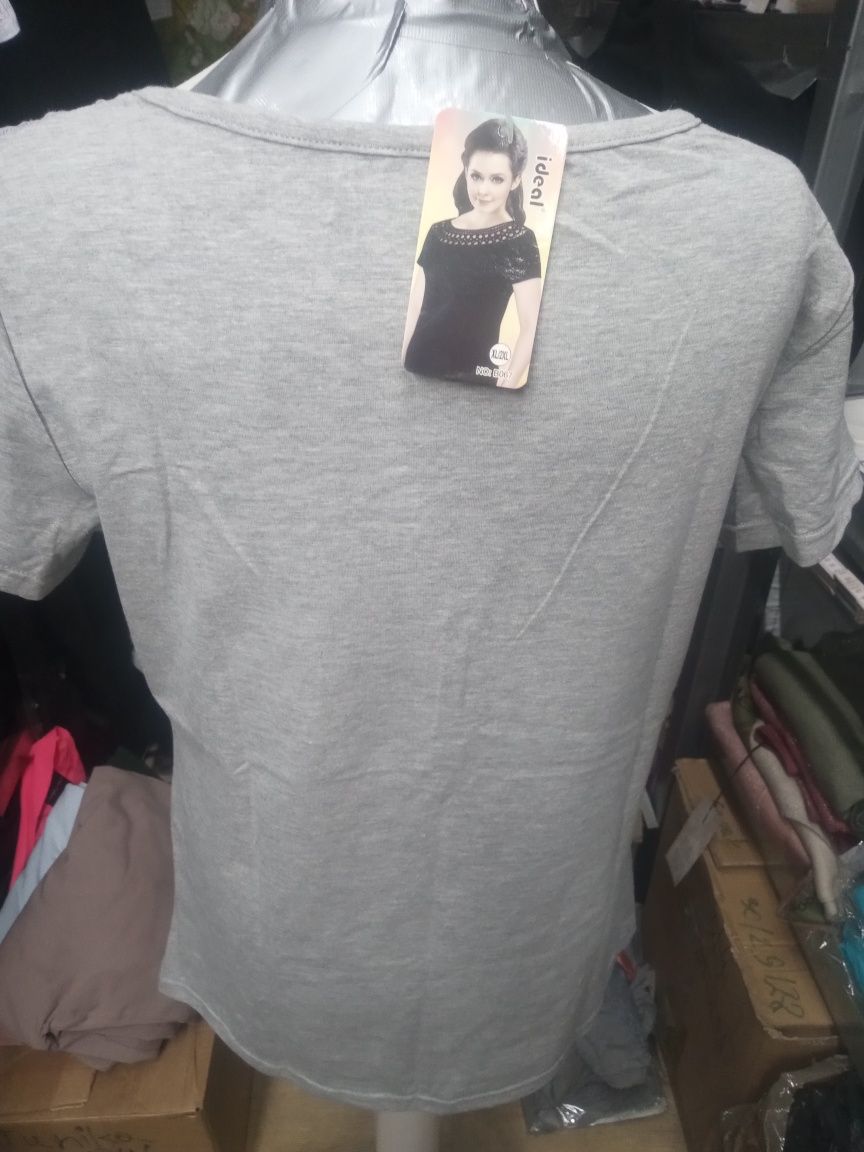 Bluzka bawełna z lajkrą i zdobieniem  ładna i prosta M/L i Xl 2XL dost