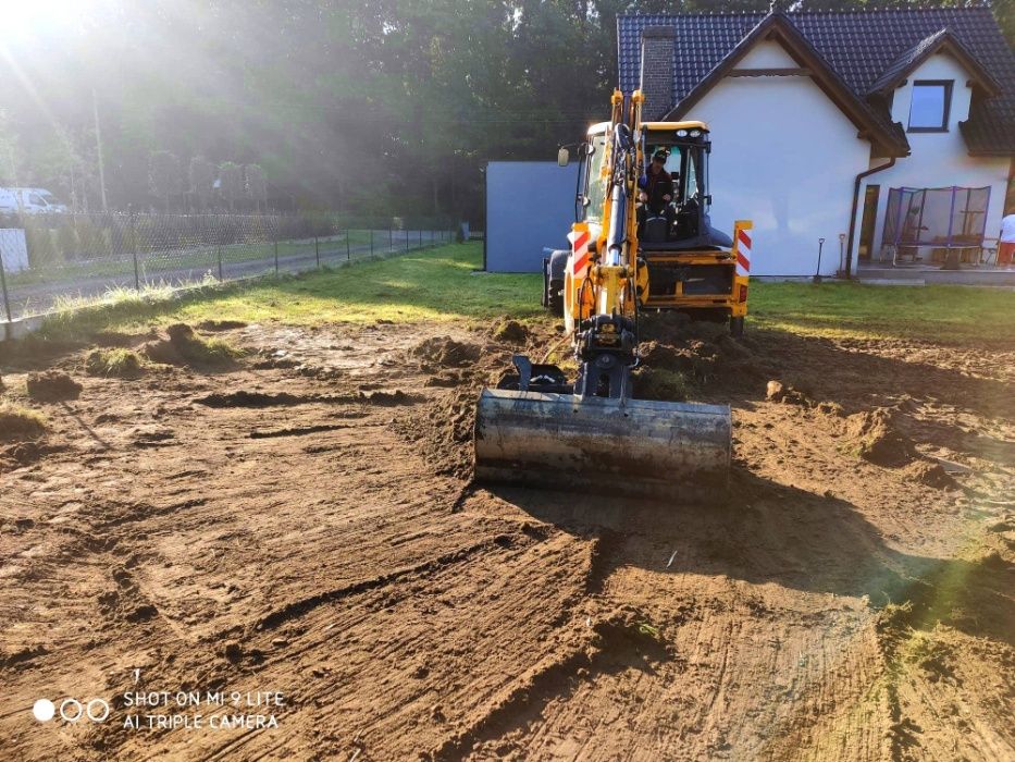 Usługi koparką, koparko-ładowarką