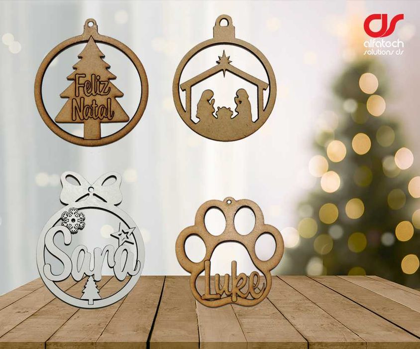 Bolas de Natal corte a laser