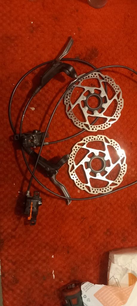 Hamulce shimano br m365 + tarcze rt54 2x160 komplet