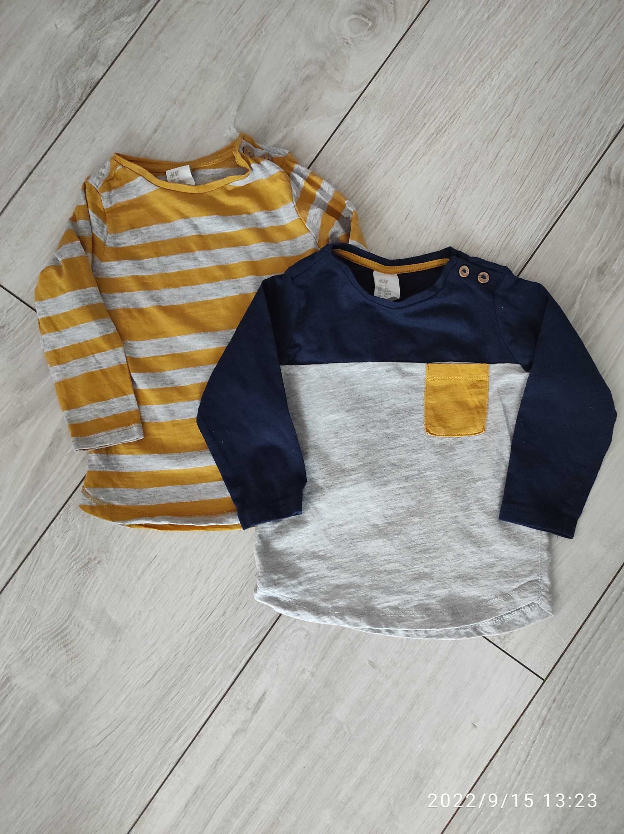 2 koszulki h&m paseczki 2 pack