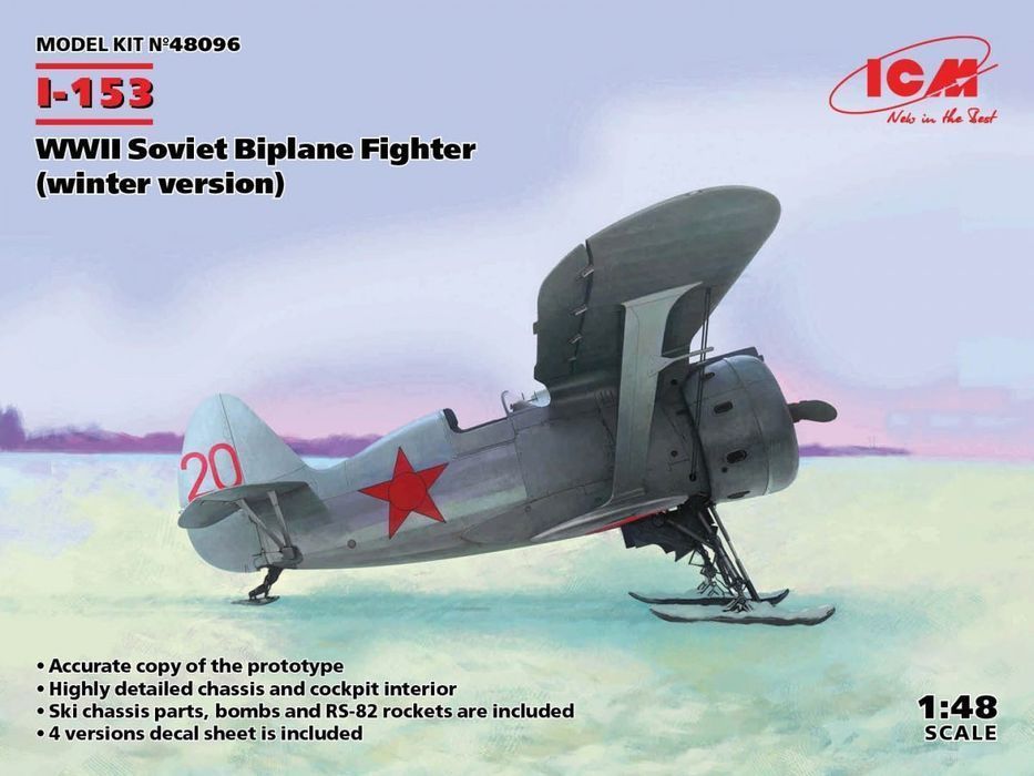 Icm 48096 I-153 Winter Version 1/48 model do sklejania