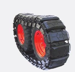 Par de rastos para cobrir rodas de mini carregadores Bobcat