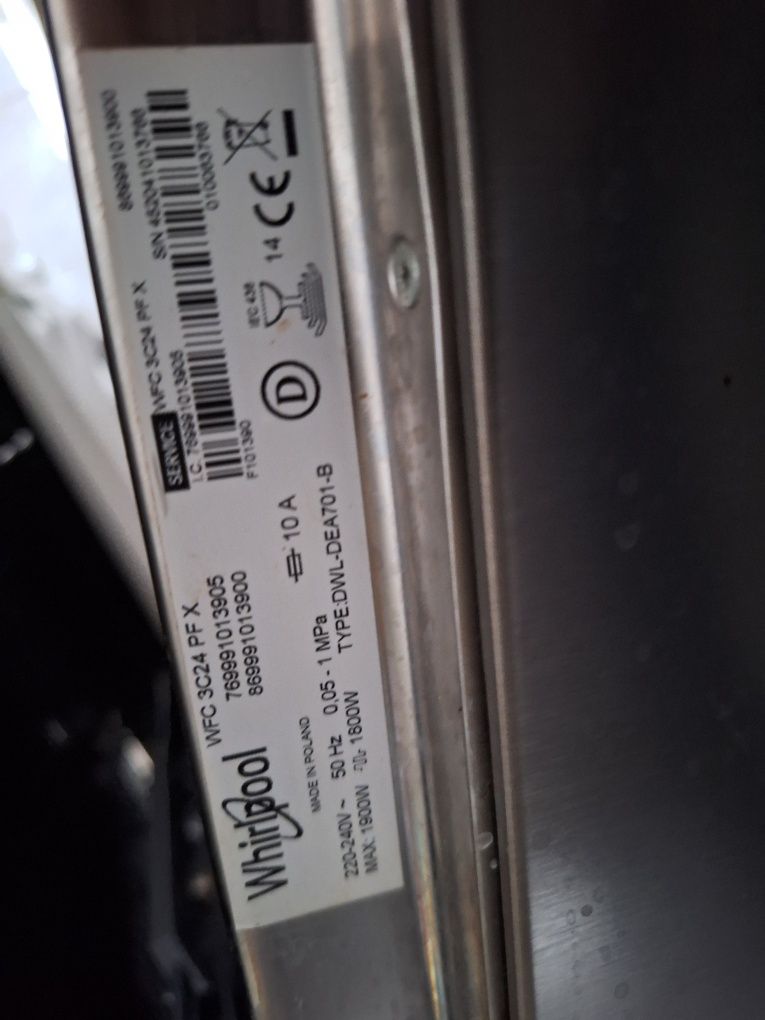 Zmywarka Whirlpool WFC 3C24 PF
ZMYWARKA WFC 
ZMYWARKA WFC 3C24 PF3C24