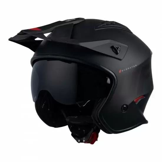 Capacete Jet UFO Sheratan he151 preto mate