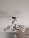 Lampa 5 kloszy  srebrna