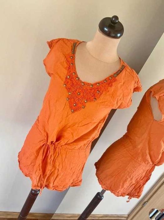 tunika m l neon pomarancz orient