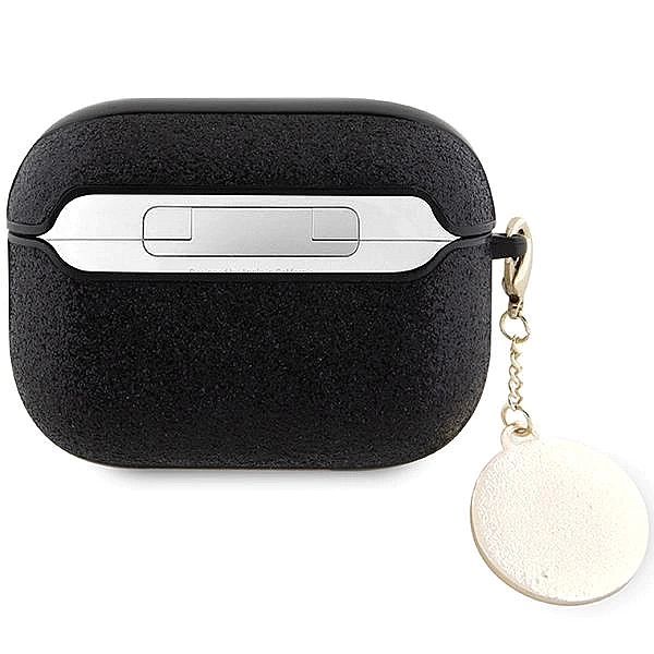 Etui Guess Fixed Glitter Heart Diamond Charm na AirPods Pro 2 - czarne