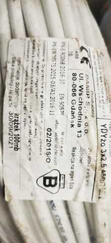 Przewód YDY ż/o 3x2,5 mm2 okrągły