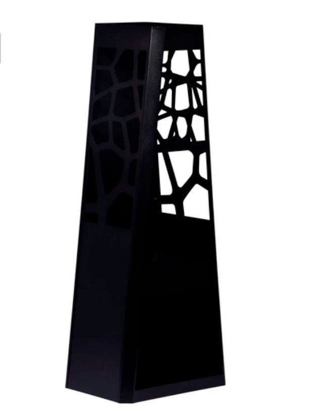 Kominek ogrodowy, wys. 124 cm, czarny