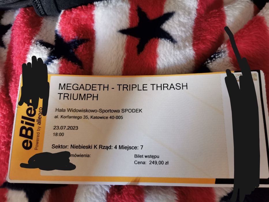 Sprzedam Bilety na koncert Megadeth TTT