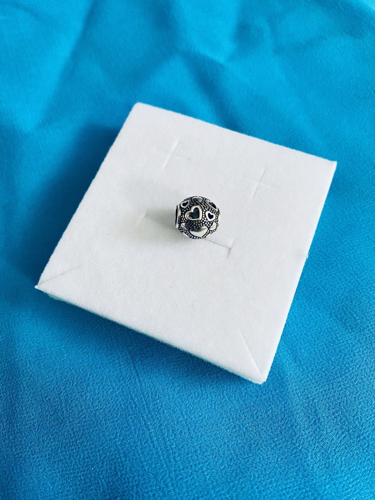 nowa oksydowana zawieszka charms beads retro kulka miłości srebro 925