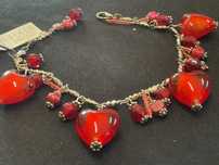 Pulseira tema corações 27 cm