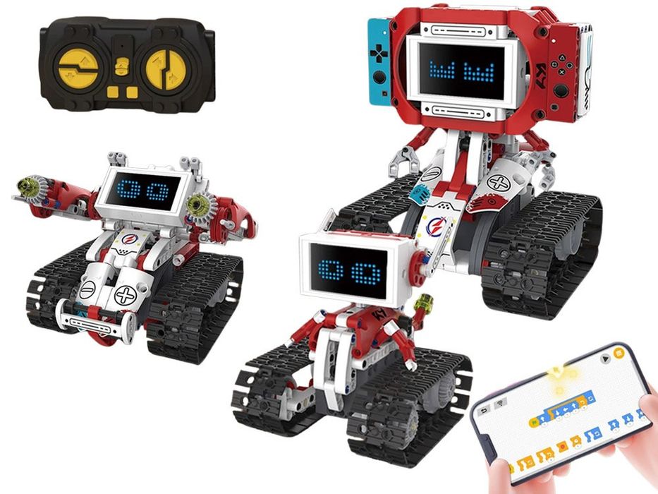 Klocki Techniczne Robots Pro 5w1 Zestaw z Pilotem i Ekranem LED