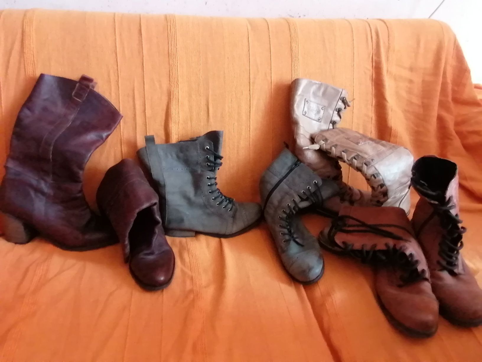 Черевики, чоботи, шкіряне весна-осінь, жіночі, 38 розмір