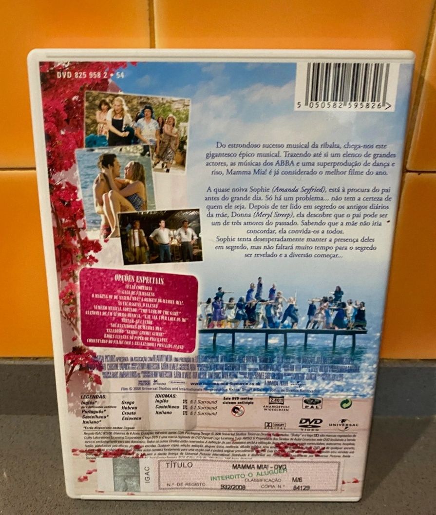 DVD mamma mia o filme