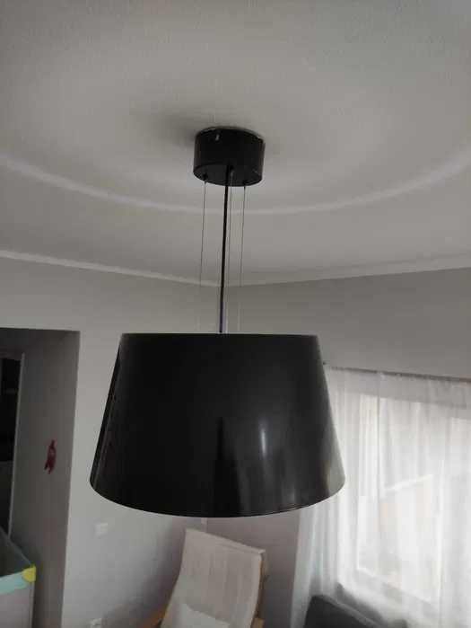 2 Candeeiros de teto Ikea kulla pretos(oferta lâmpadas led)