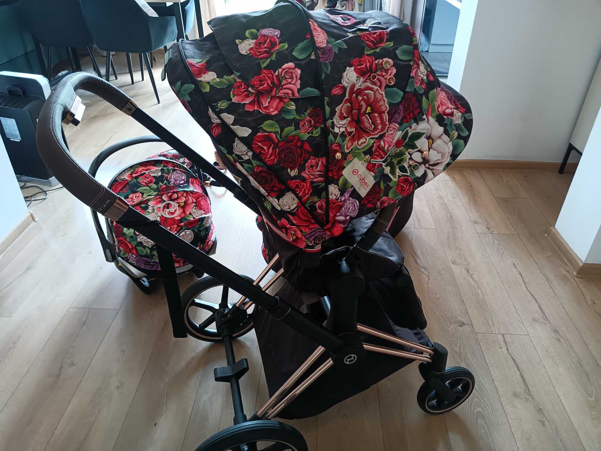 Cybex Priam FCollection Rose Spring Blossom Dark