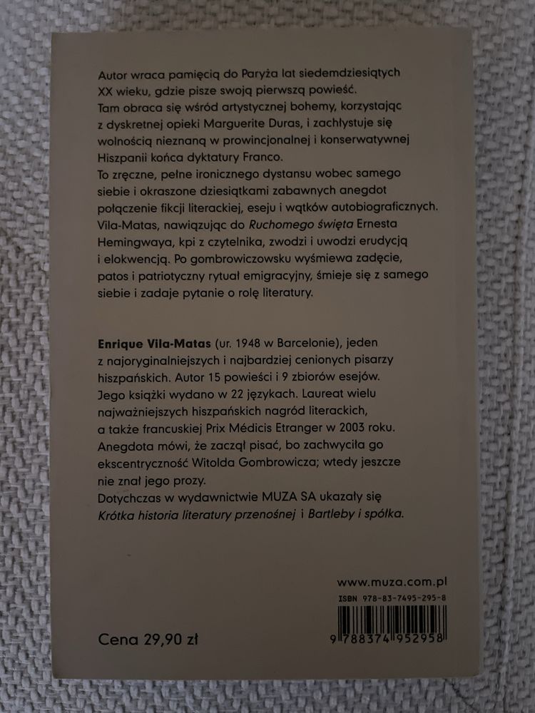 Enrique Vila-Matas - Paryż nigdy nie ma końca