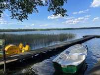 Mazury 6 osób klimatyczny domek, jezioro Lelelskie, pomost