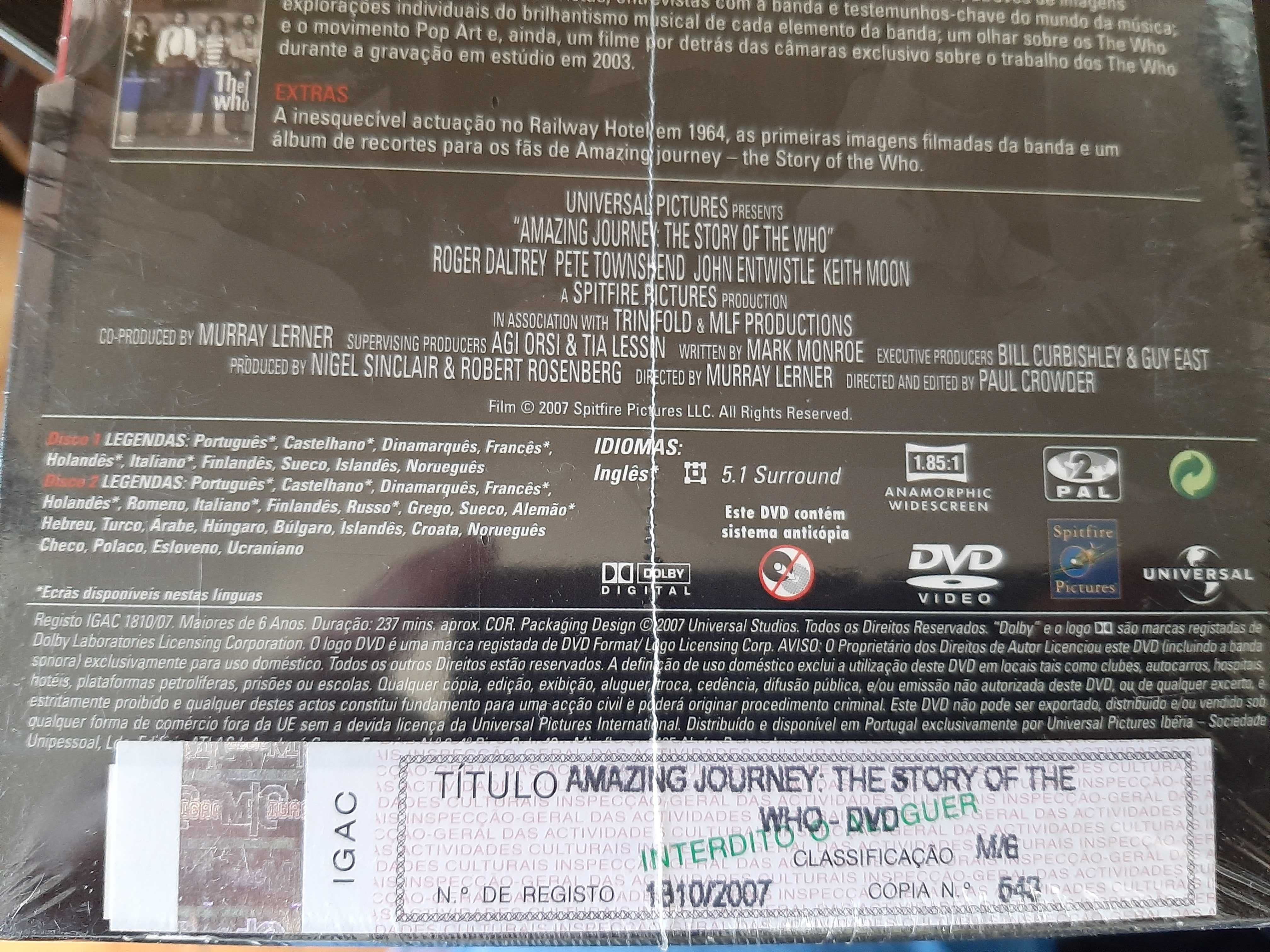 Amazing Journey: The Story of The Who - 2 DVDS - NOVO - SELADO