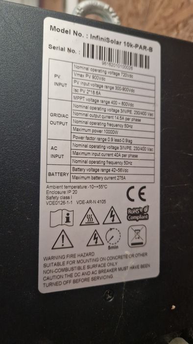 Falownik hybrydowy Infinisolar 10kw orvaldi inwerter offgrid