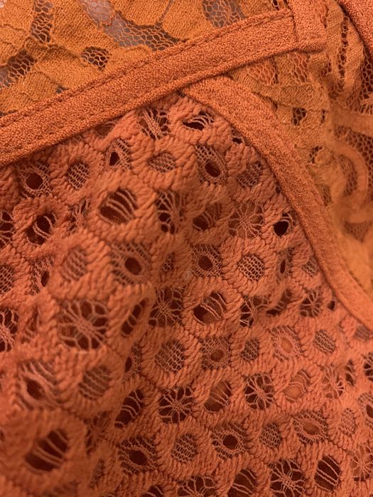 Платье ажурное H&M теракотовое S/M