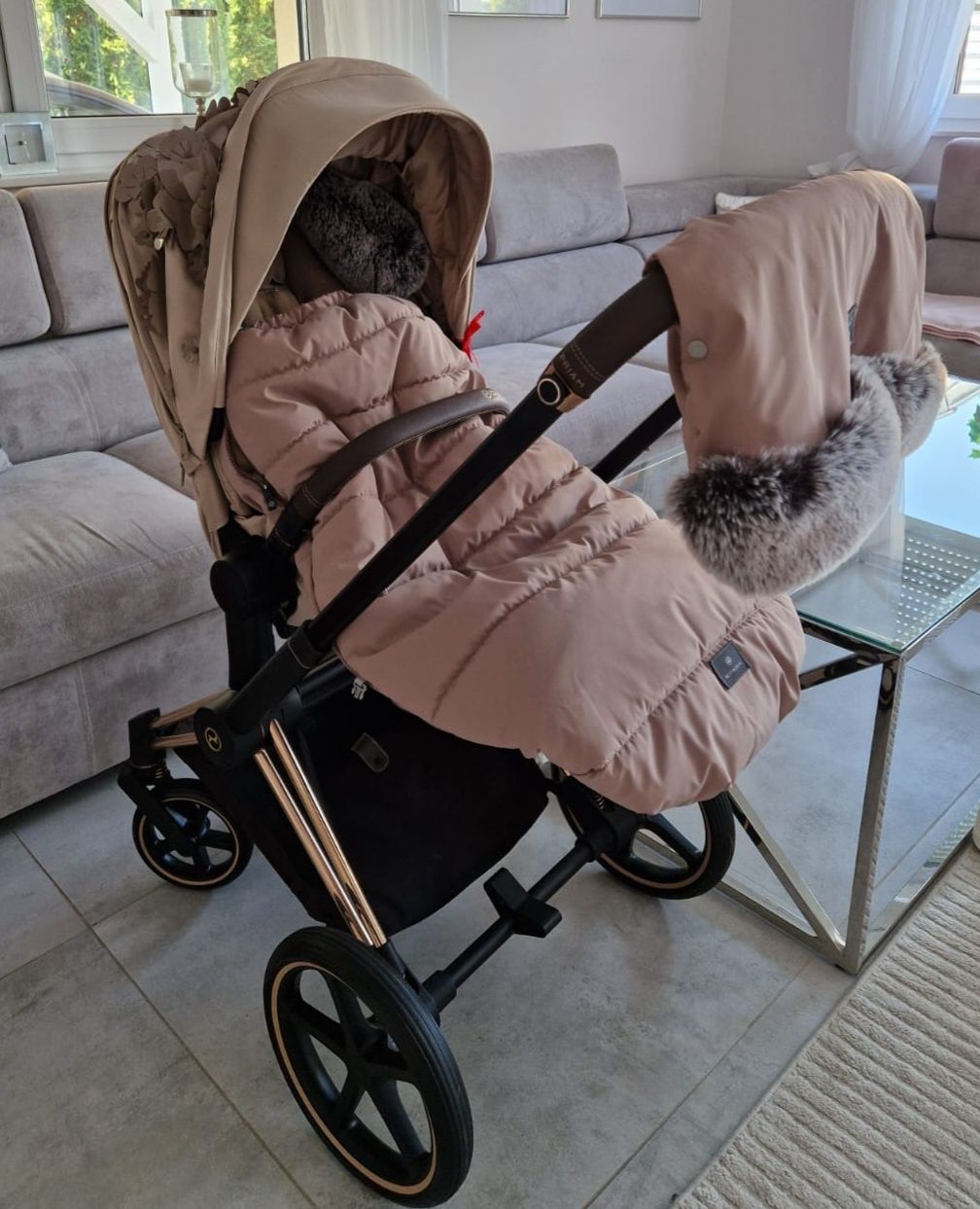Wózek Cybex Priam 4.0 Rose Gold  Simply Flowers Beige