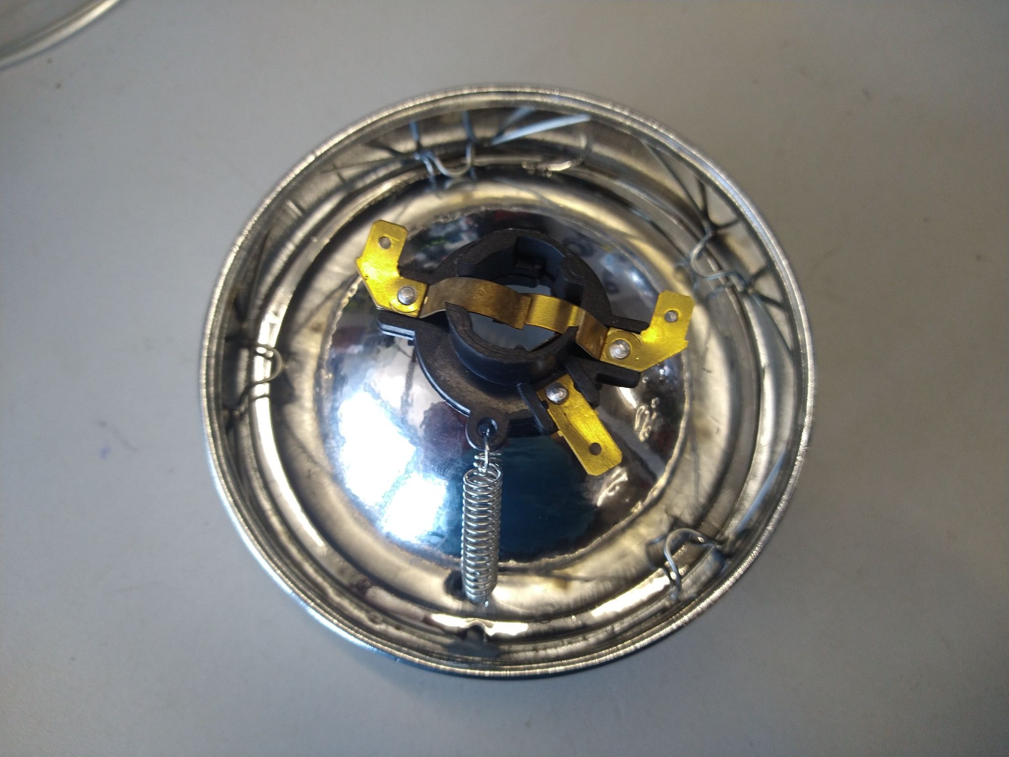 Komar lampa przód szkło ramka chrom element optyczny kpl