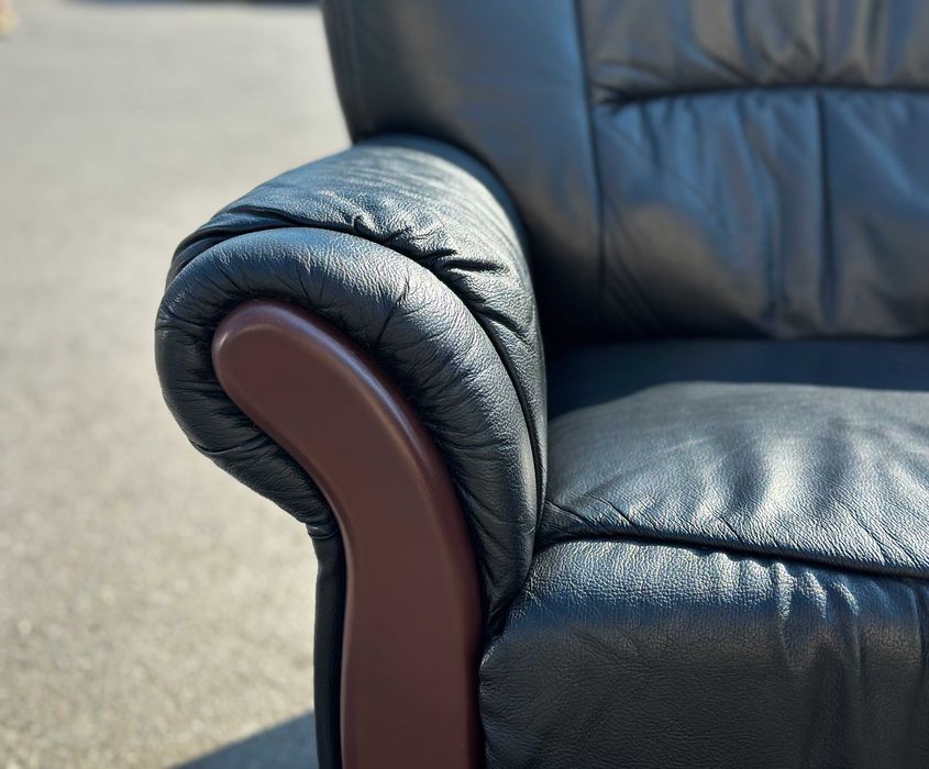 М'яке чорне шкіряне крісло/шкіряне крісло/шкіряні крісла/меблі/дивани