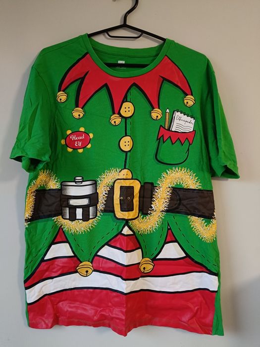 Koszulka T-shirt świąteczną, Head Elf