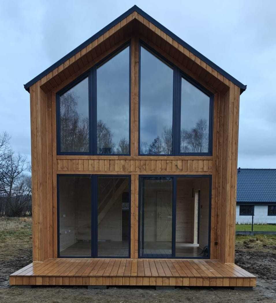 Dom 70 m2 Nowoczesna Stodoła, drewniany, letniskowy lub całoroczny