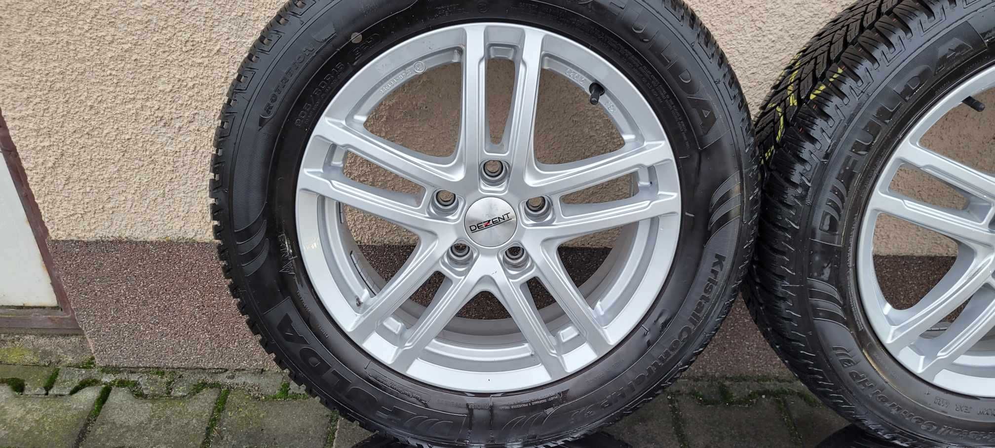 Alufelgi DEZENT 5X112 z oponami 206/60 R16 zima jak nowe