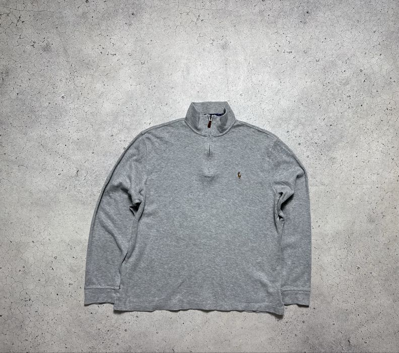 Polo Ralph Lauren Свитшот 1/4 Зип Оригинал Серый Размер S PRL