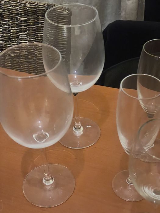 Conjunto de copos de cristal