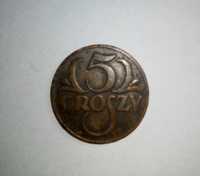 Monety II RP 5 groszy z 1934 r.