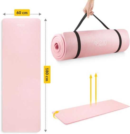 Mata do ćwiczeń 180×60 NBR 4FIZJO Jogi Pilates Aerobiku Cardio 1cm