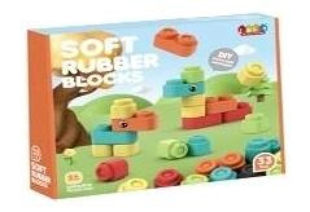 Klocki miękkie 25szt pudełko,229x154 mm